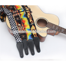 Wholesale Leather Guitar Straps Custom pattern guitar strap